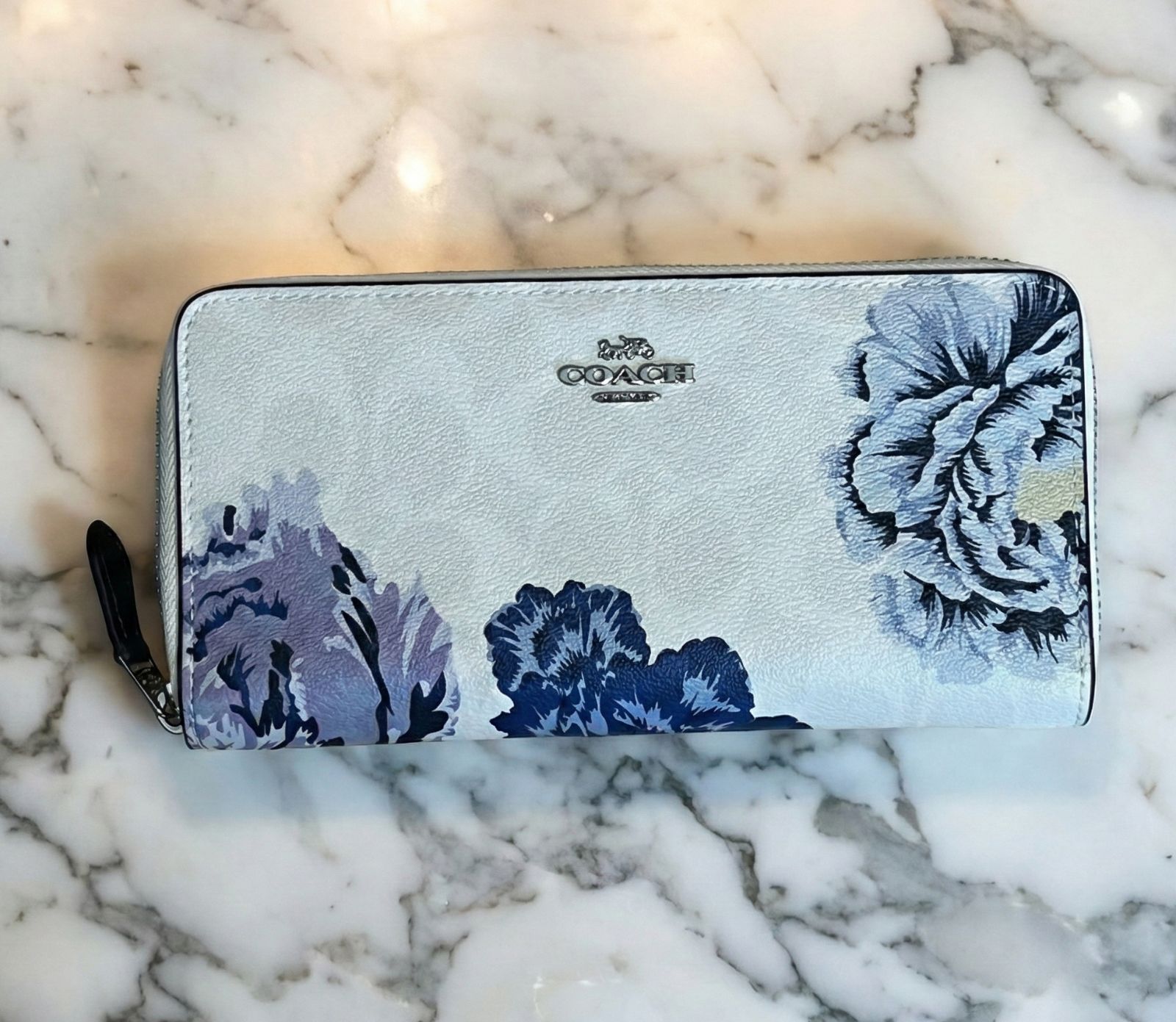 COACH コーチ 長財布 花柄 ホワイト F6656 新品 - メルカリ
