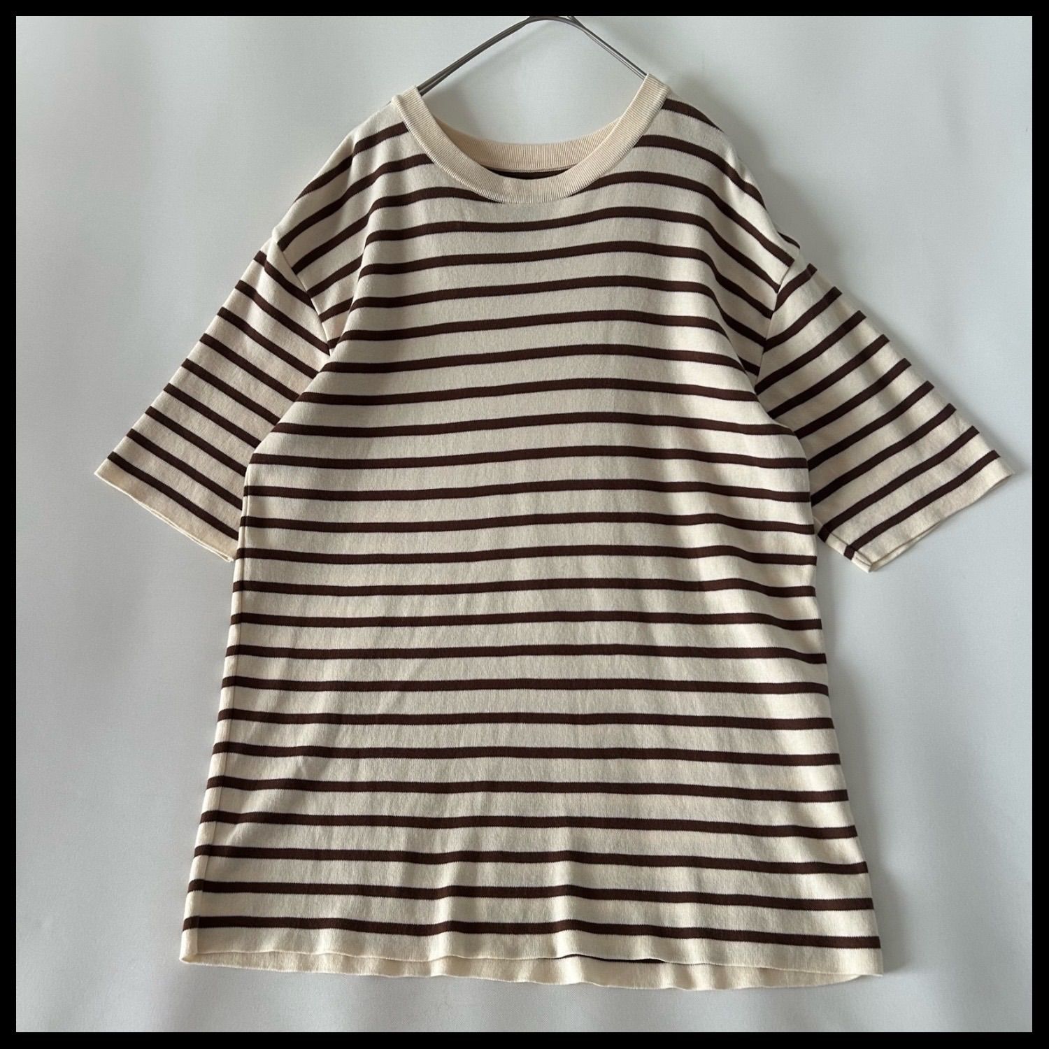別注】 バトナー BATONER ボーダー スムースボーダーニットTシャツ