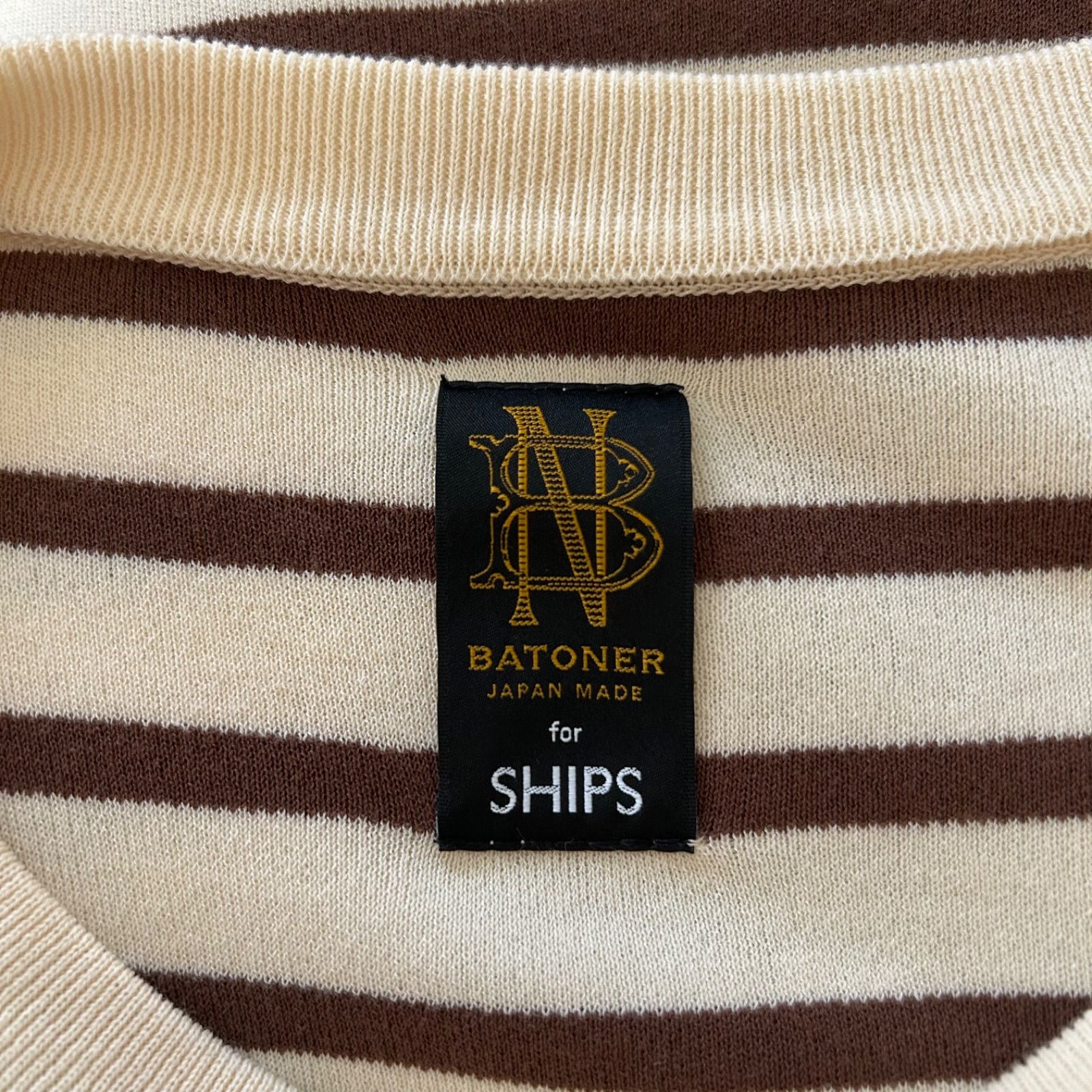 別注】 バトナー BATONER ボーダー スムースボーダーニットTシャツ