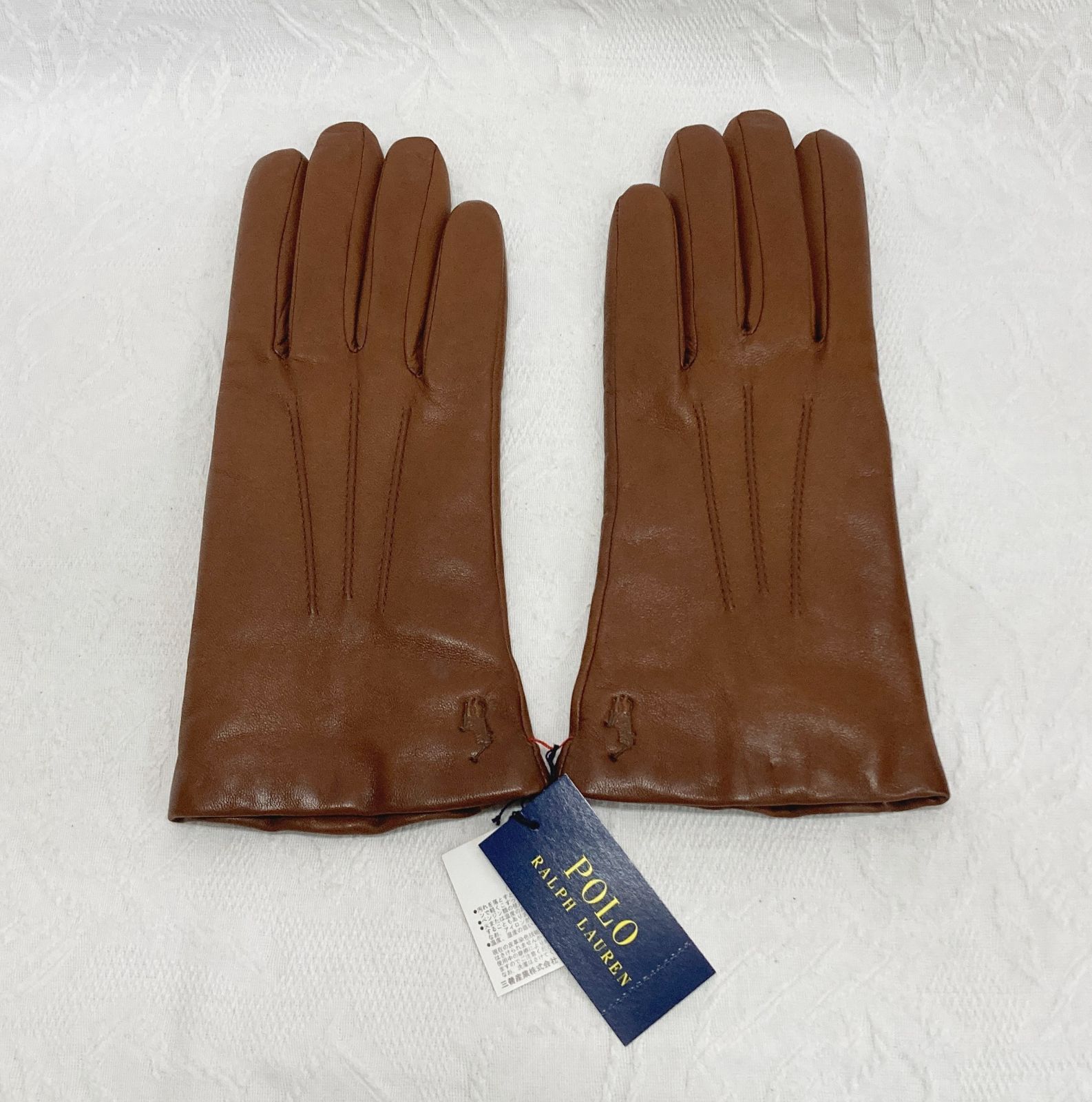〇未使用 POLO RALPH LAUREN ラルフローレン手袋 21cm ラムレザー 羊革