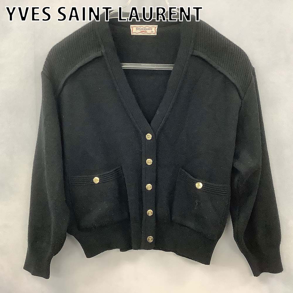 YvesSaintLaurent イヴサンローラン ニットカーディガン ボーダー YVES SAINT LAURENT イヴサンローラン カーディガン - メルカリ