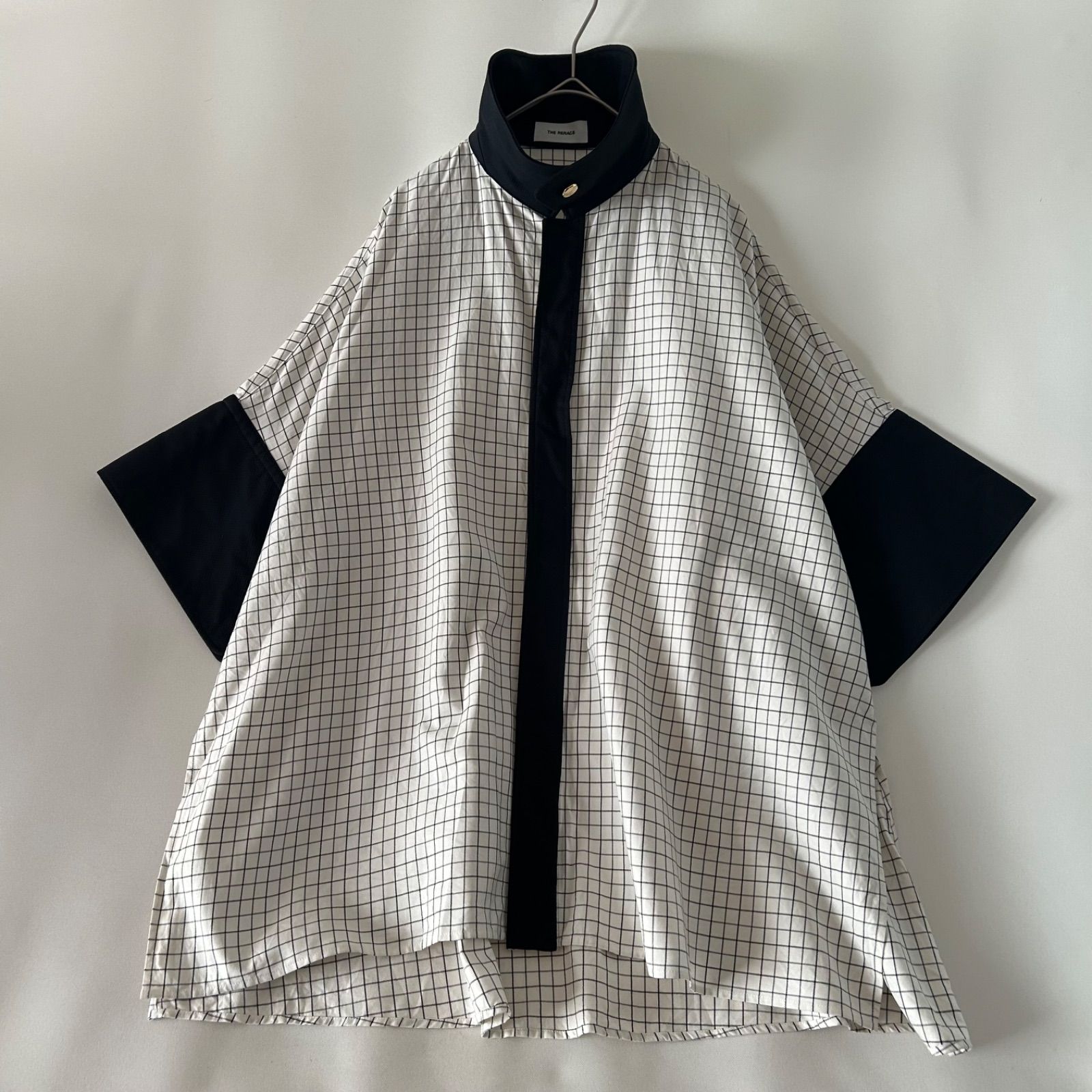 今期　the reracs ザ・リラクス 半袖ブラウス 36 THE RERACS（ザ・リラクス）の「THE PLACKET SHIRTS SHORT SLEEVE