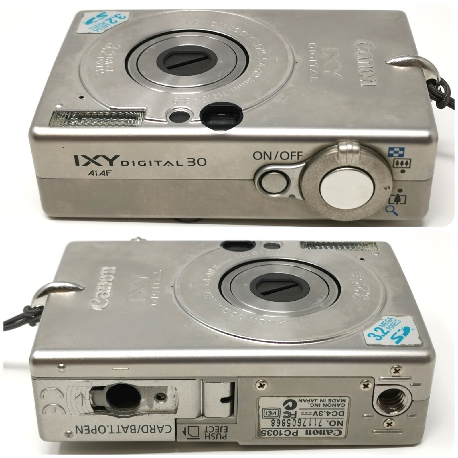 キャノン IXY digital 30 シルバー カメラ 充電器ないため動作未確認