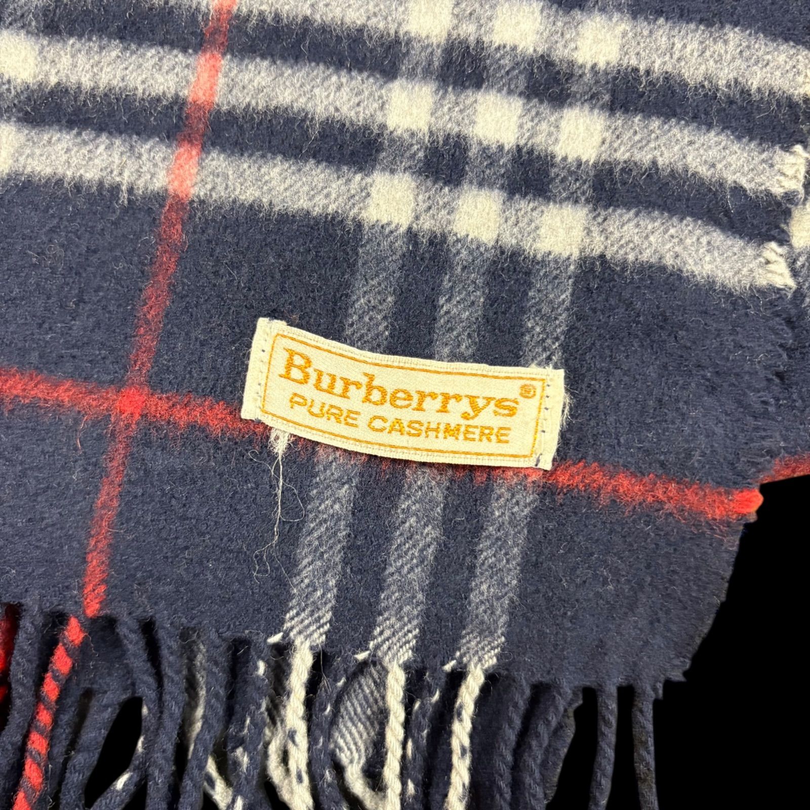 Burberrys マフラー 旧タグ バーバリーズ ネイビー チェック柄 ノバ