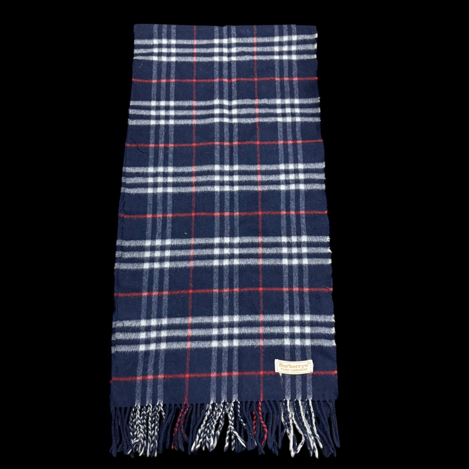 Burberrys マフラー 旧タグ バーバリーズ ネイビー チェック柄 ノバ