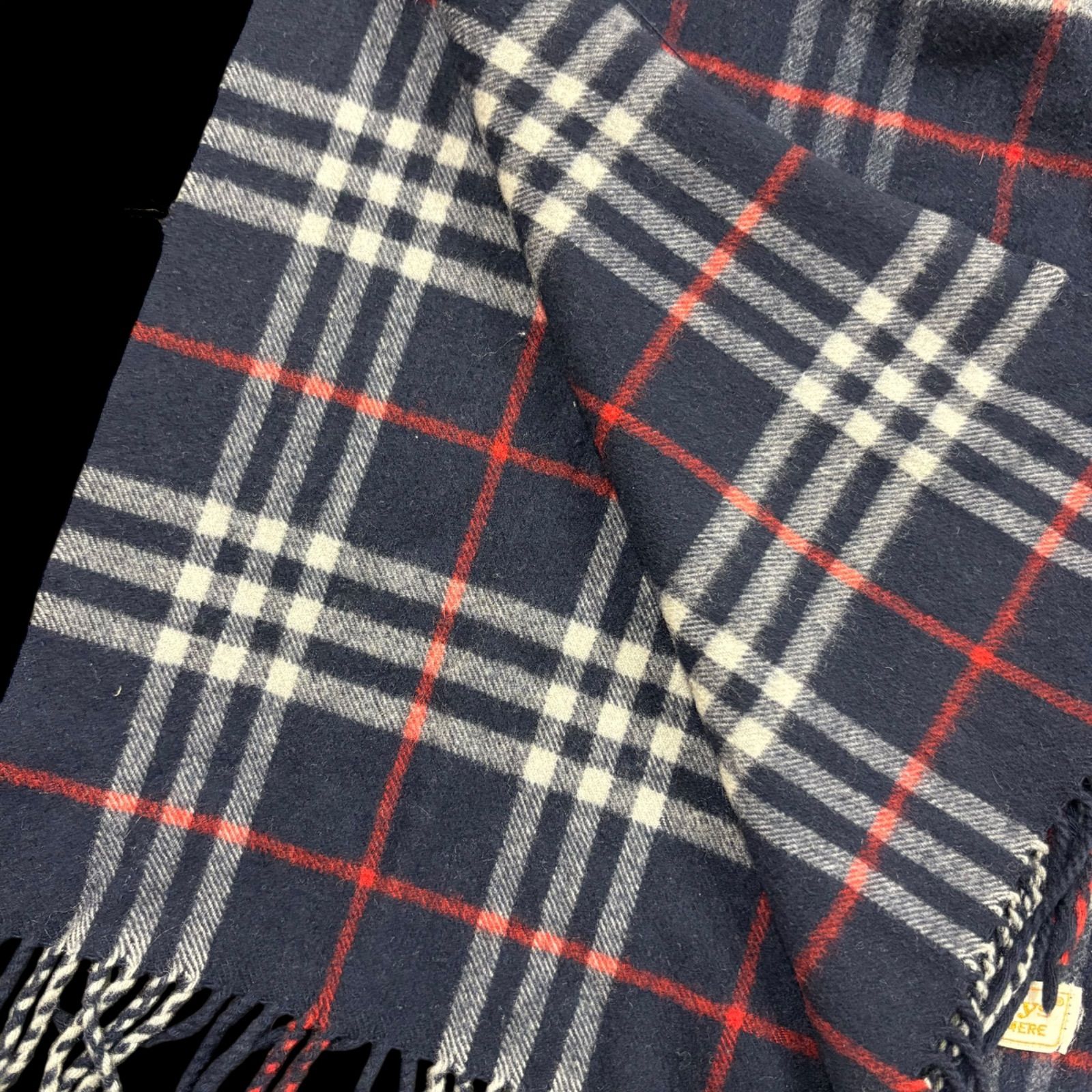 Burberrys マフラー 旧タグ バーバリーズ ネイビー チェック柄 ノバ