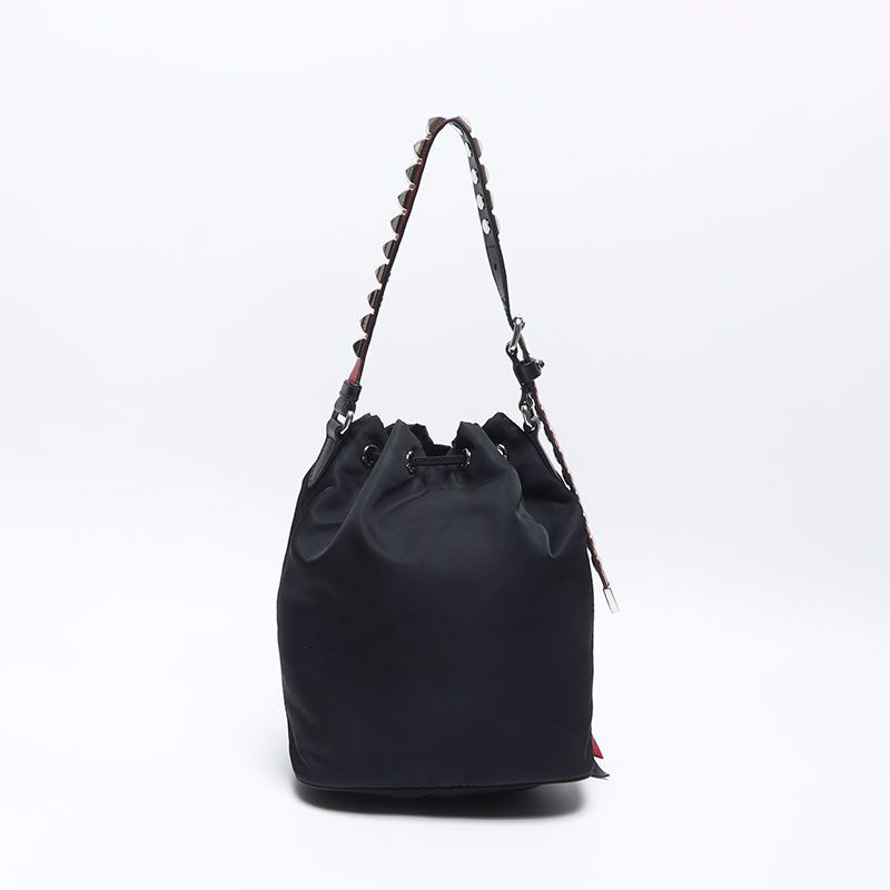 PRADA プラダ ショルダーバッグ トライアングルロゴ ナイロン スタッズ