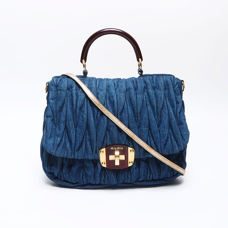 【極美品】ミュウミュウ　ハンドバッグ　マテラッセ　2way デニム　ブルー 楽天市場】【バッグ】Miu Miu ミュウ ミュウ マテラッセ ハンドバッグ