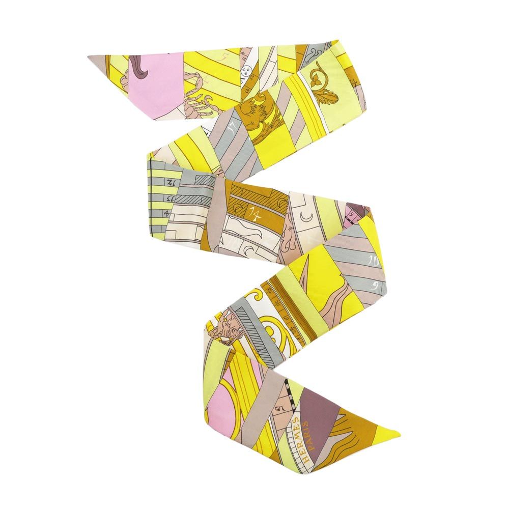 名東】エルメス ツイリー 新たなる占星術 イエロー系 マルチカラー