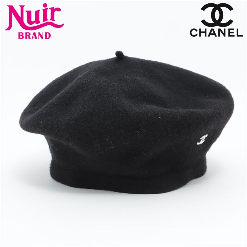 CHANELシャネル　ベレー帽 CHANEL シャネル ベレー帽 ココマーク 刺繍【中古】 - メルカリ