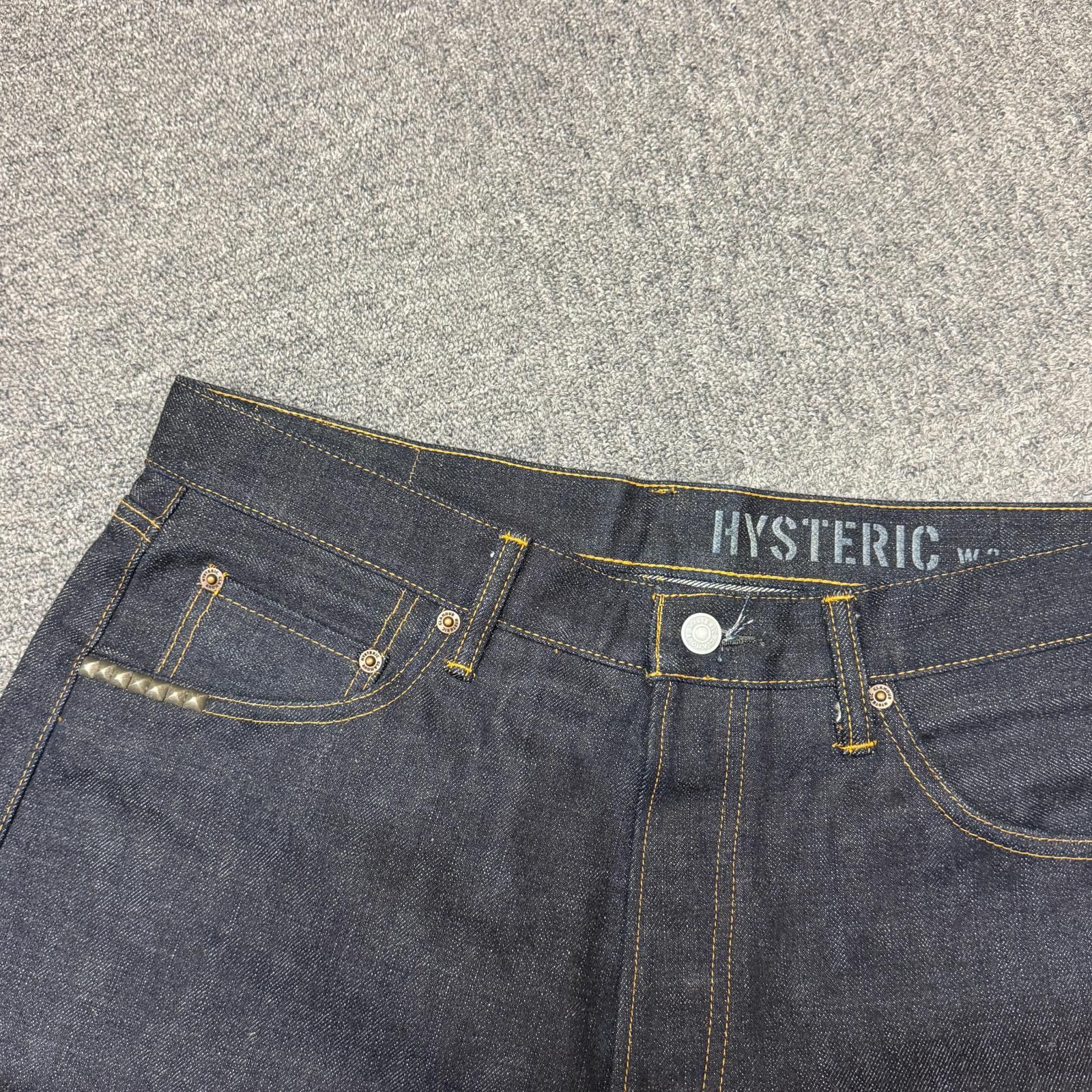 Hysteric Glamour スタッズ　ストレート　デニム　大きい 34 Hysteric Glamour スタッズ ストレート デニム 大きい 34 60'S XX
