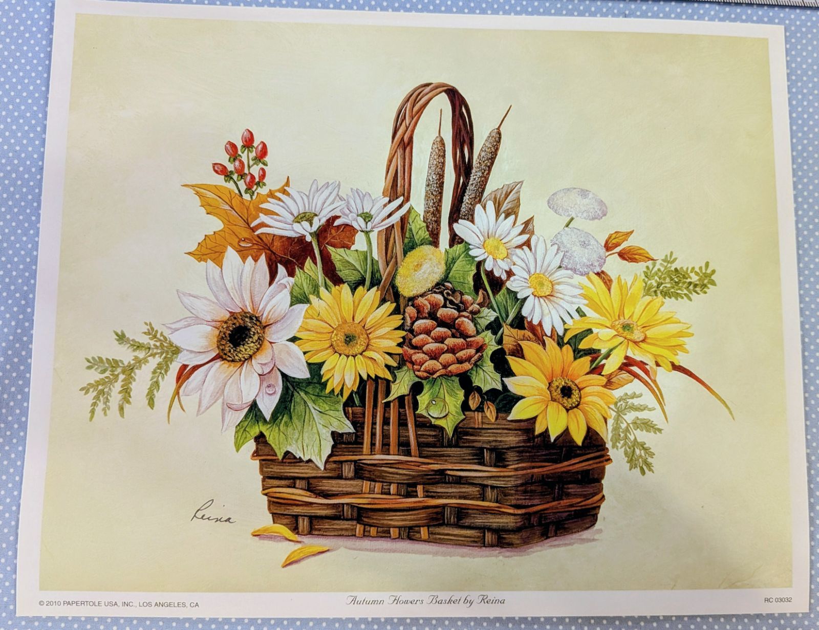 202 シャドーボックス プリント 8枚 説明書付き フラワーバスケット