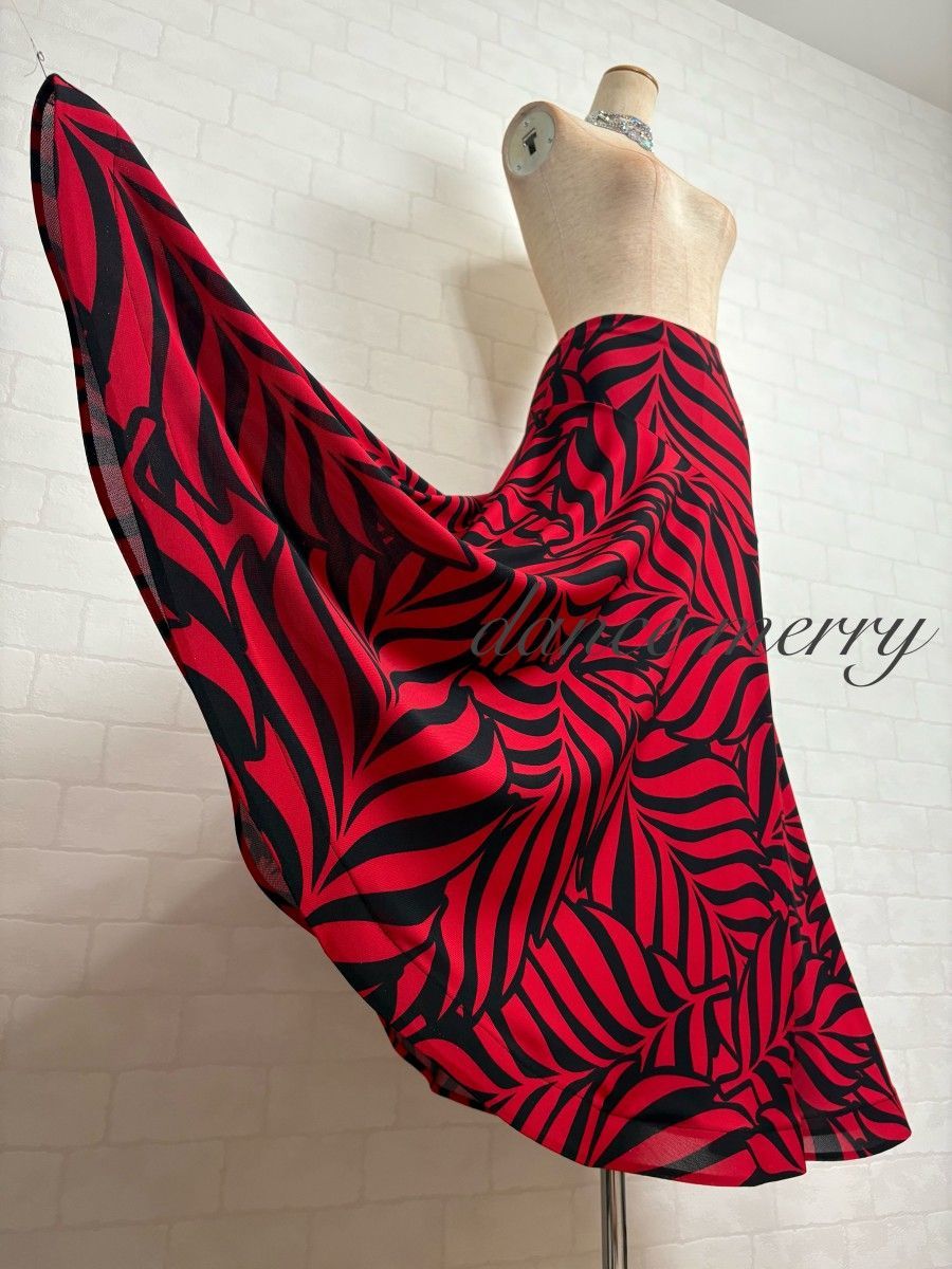 新品 社交ダンス 白 赤 ツーピース セットアップ パーティ 2914 タンゴ