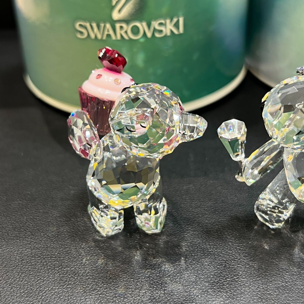 EL6】 Swarovski スワロフスキー クリスベア ピンクカップケーキ