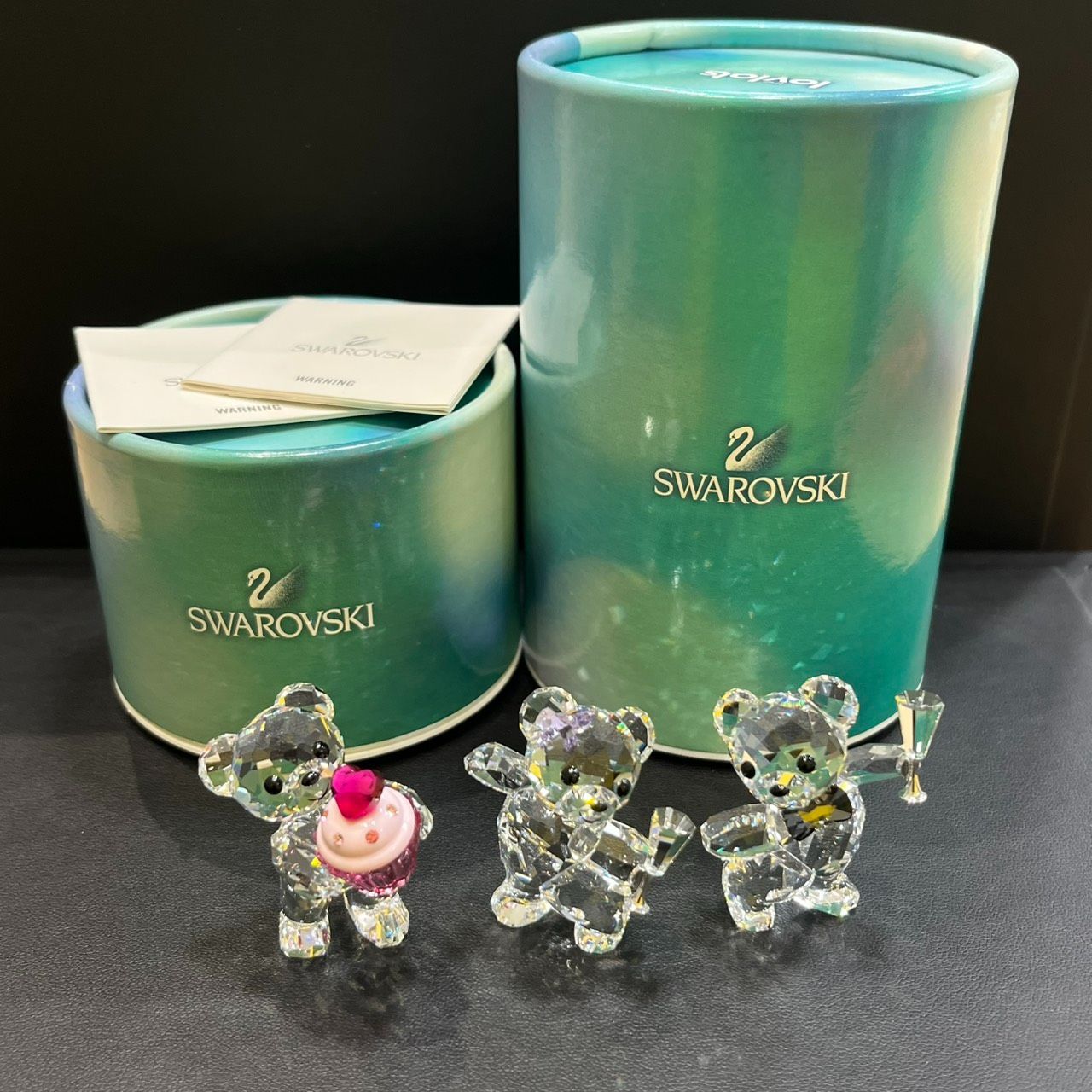 EL6】 Swarovski スワロフスキー クリスベア ピンクカップケーキ