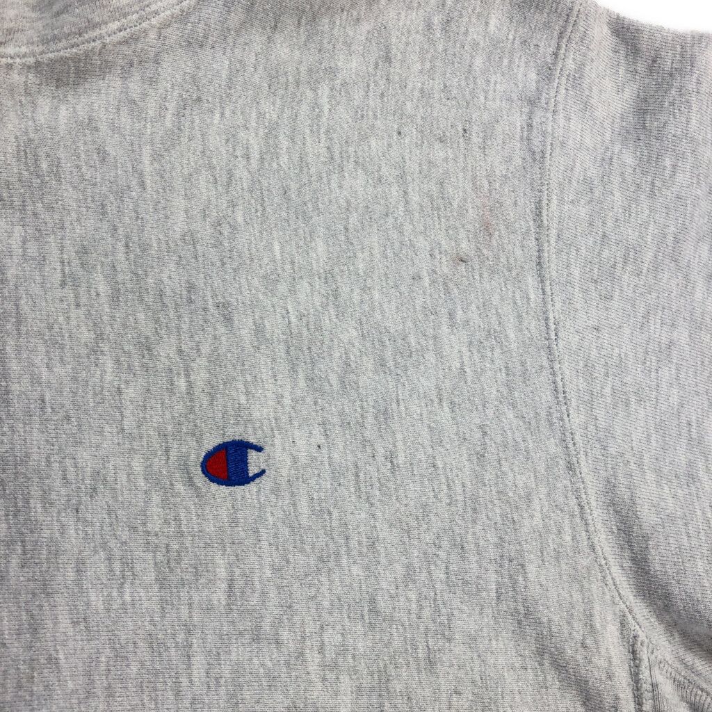 90年代 USA製 Champion チャンピオン ワンポイントロゴ REVERSE WEAVE リバースウィーブ パーカー グレー(メンズ L)中古 古着 V6756 90年代 USA製 Champion チャンピオン ワンポイントロゴ REVERSE WEAVE