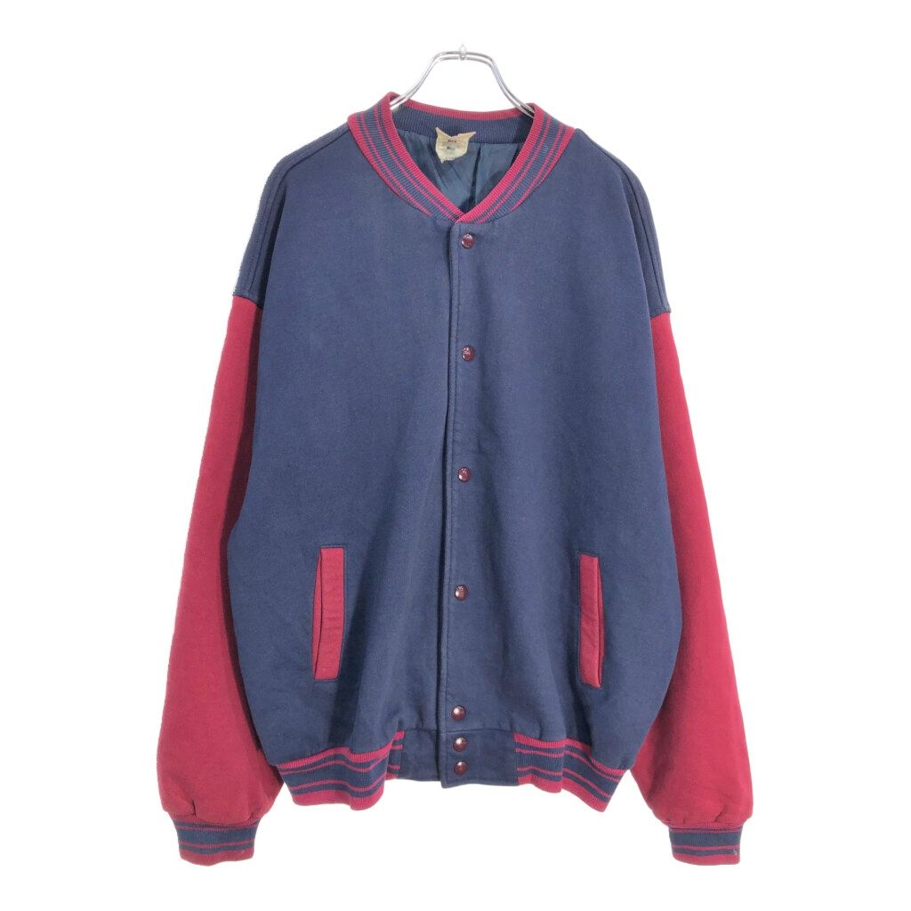 90年代 FRUIT OF THE LOOM フルーツオブザルーム スウェット スタジャン ネイビー(メンズ XXL)中古 古着 V7205 90年代 FRUIT OF THE LOOM フルーツオブザルーム スウェット