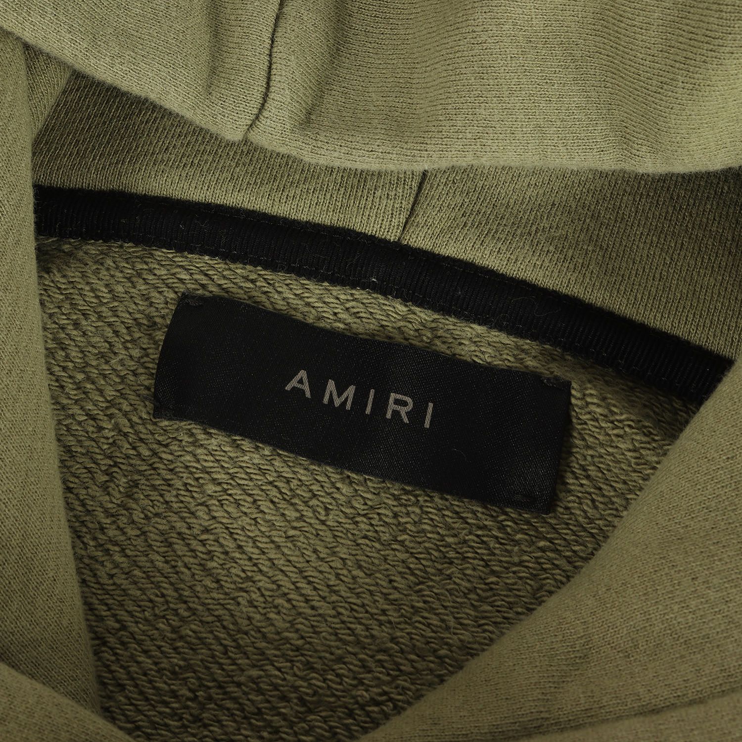 AMIRI アミリ パーカー カーキ サイズ:XL | レイヤードロゴ ミリタリー