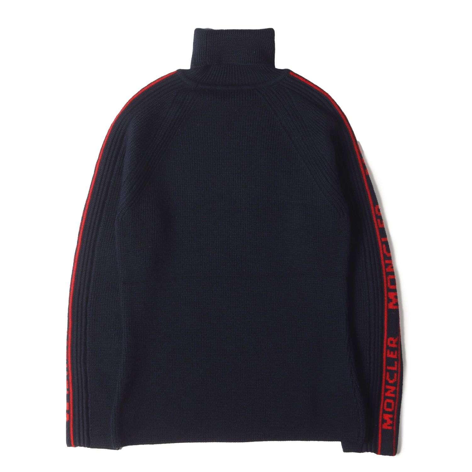 MONCLER モンクレール ニット ネイビー 紺 サイズ:XS | アームロゴ