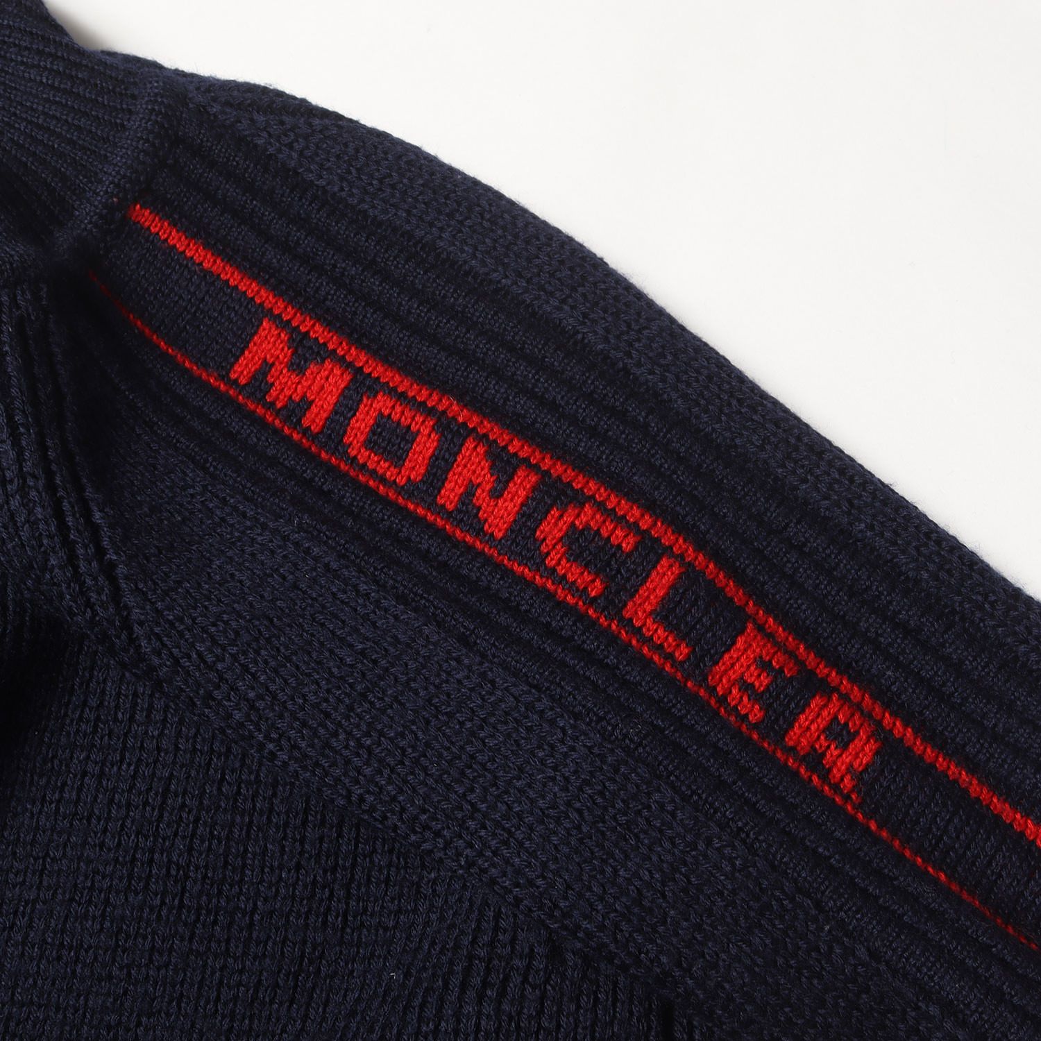 MONCLER モンクレール ニット ネイビー 紺 サイズ:XS | アームロゴ
