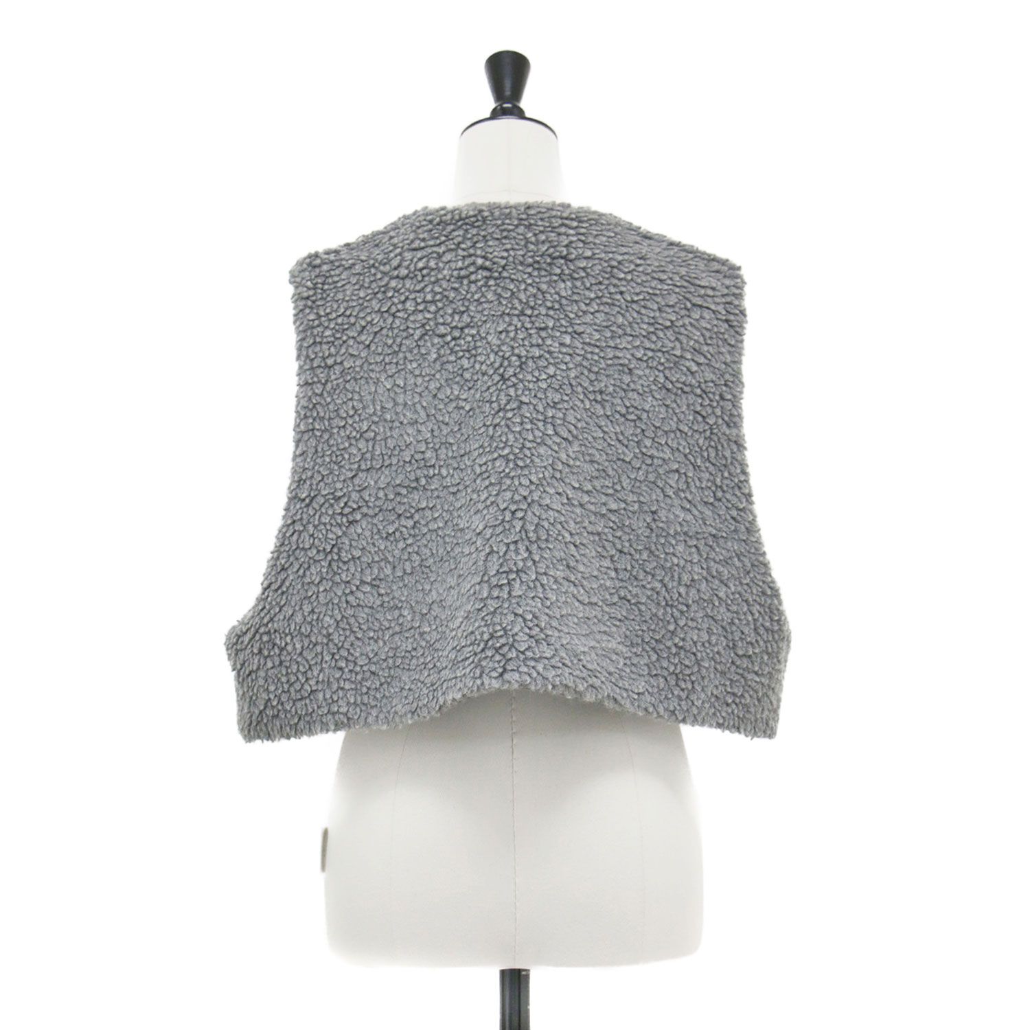 SACRA サクラ ボアプードル ファーベスト グレー ベスト SACRA サクラ ベスト グレー サイズ:38(M) | 23秋冬 プードルファー