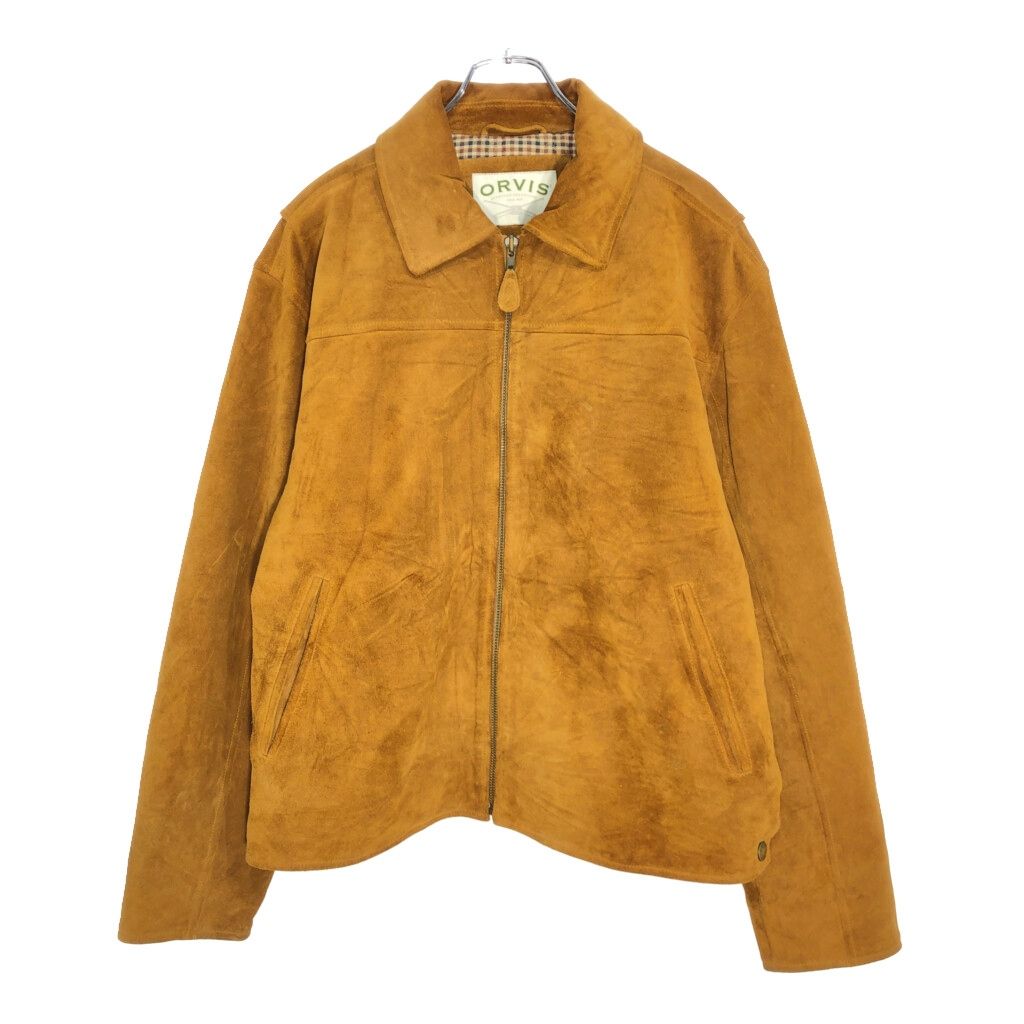 ORVIS オービス レザージャケット アウトドア ライトブラウン(メンズ L