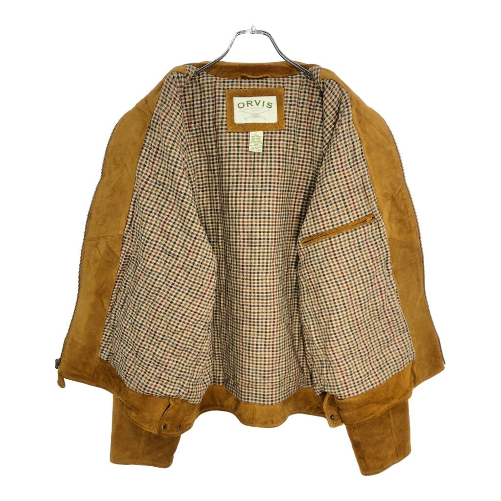 ORVIS オービス レザージャケット アウトドア ライトブラウン(メンズ L