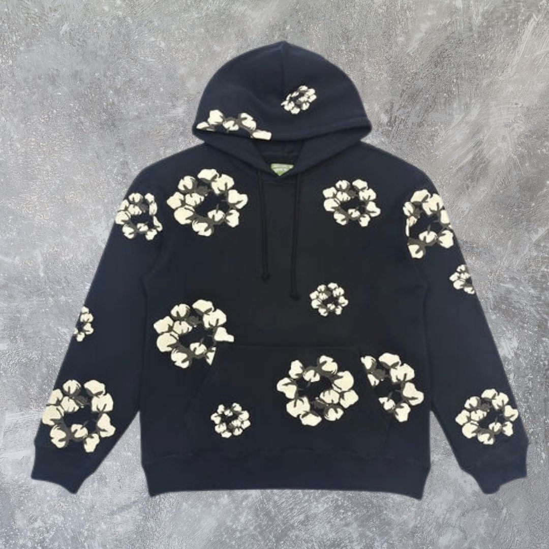 正規品 Denim Tears デニムティアーズ ブラック 花柄 ロゴ プル