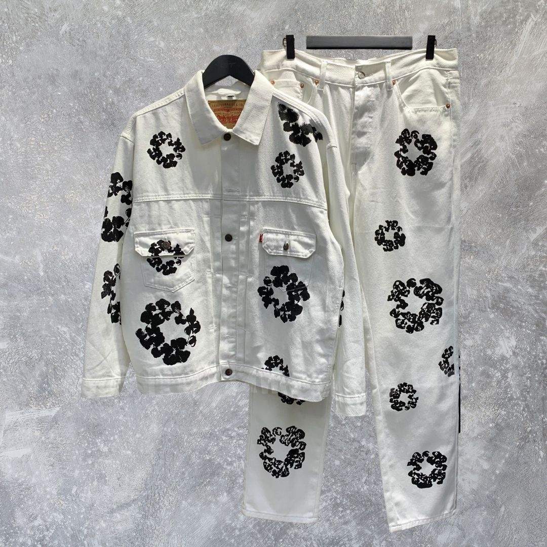 正規品 Denim Tears デニムティアーズ ×リーバイス ホワイト 花柄