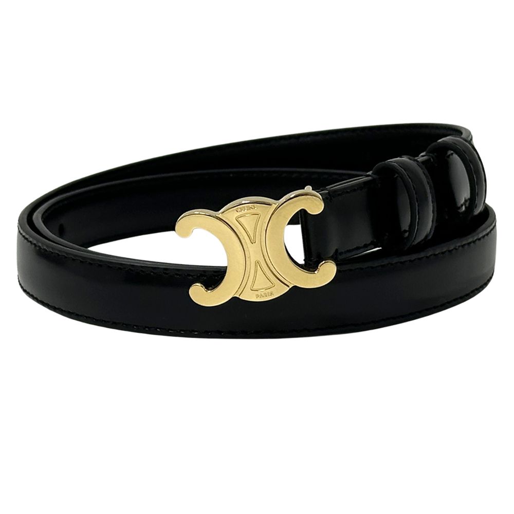CELINE スモールウエストベルト ブラック セリーヌ CELINE ベルト レディース ブランド トリオンフ レザー