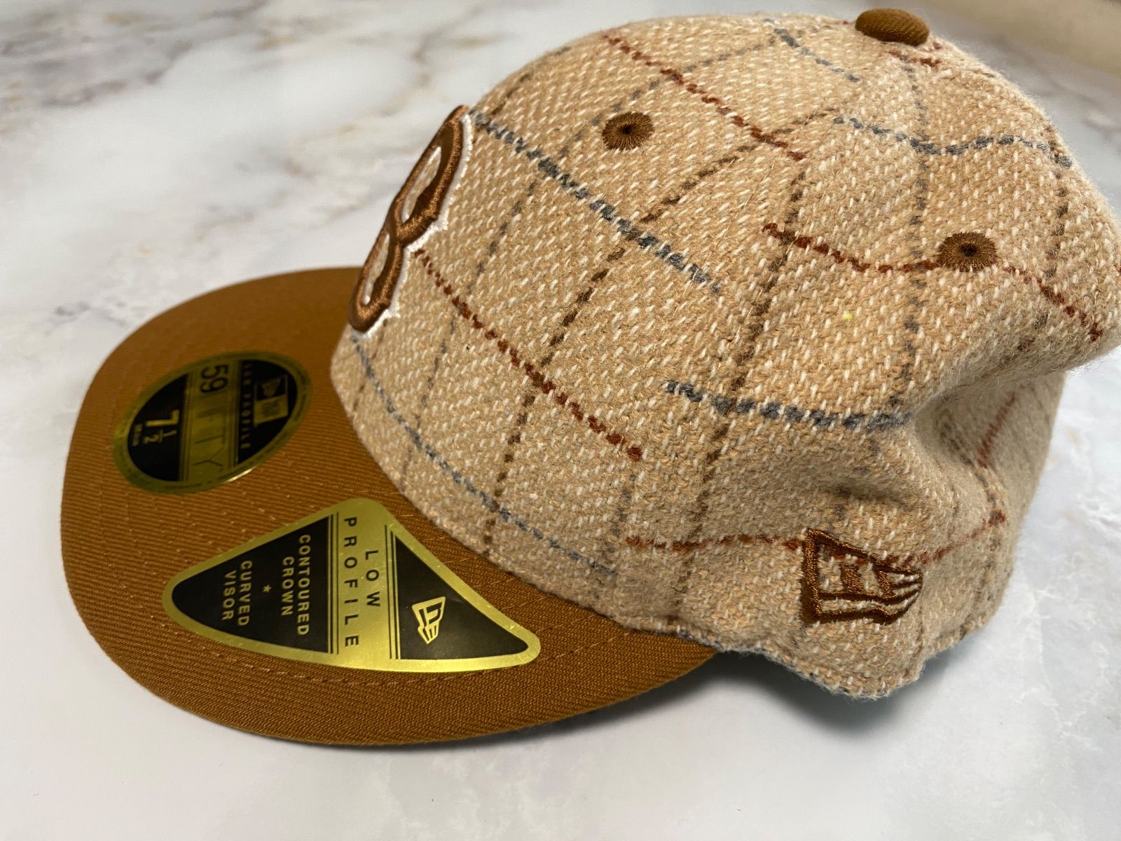 New Era 59FIFTY チェック柄キャップ 7 1/2 - メルカリ