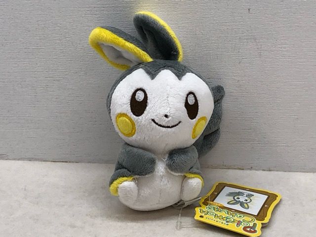 ポケモン タイプフォーカス エモンガ ぬいぐるみ キャンバス タグ付き 缶バッジ ☆希少・レア☆ ぬいぐるみ ポケモンキャンバス エモンガ