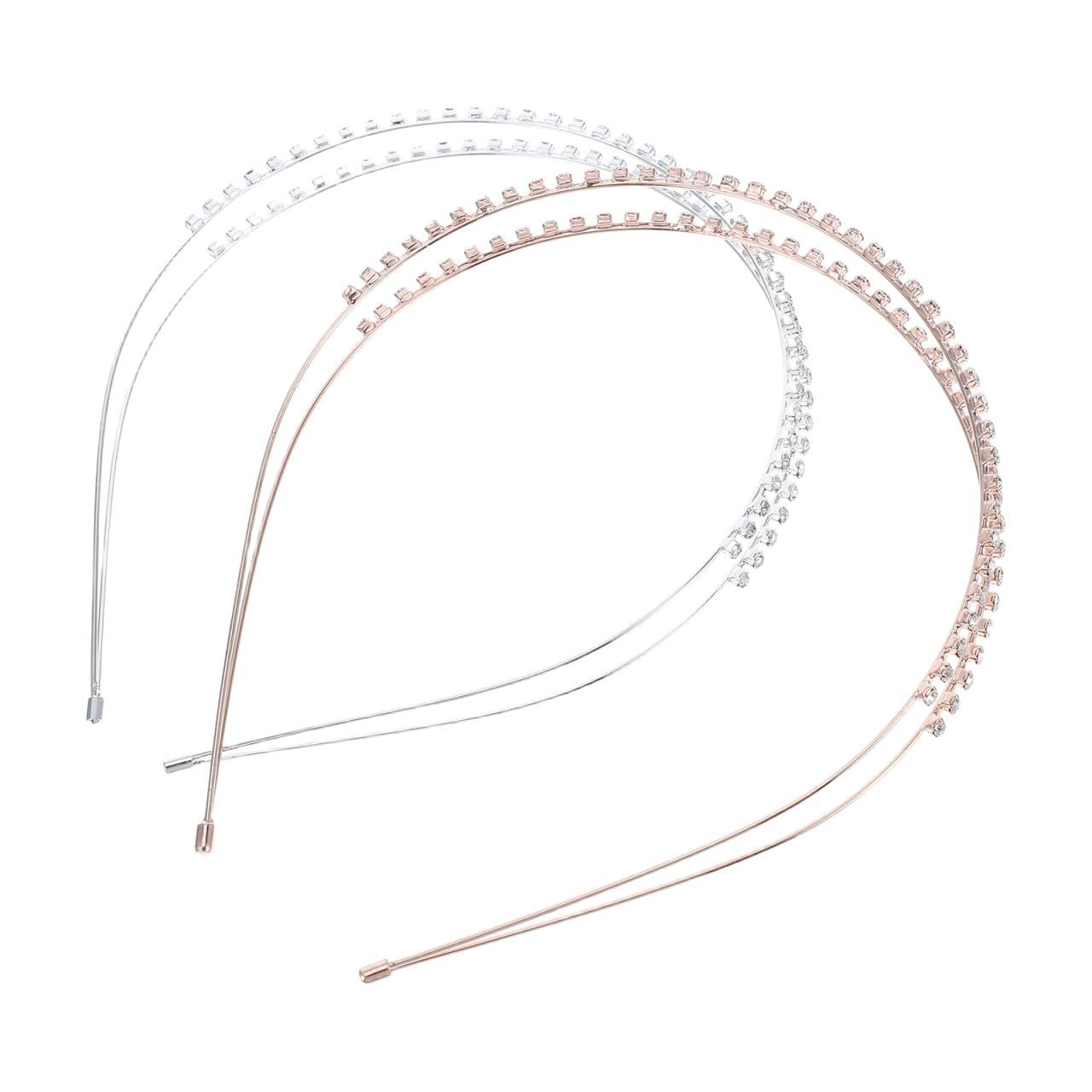 【在庫処分】ヘアアクセサリー かわいい ラインストーン 大人 キラキラ ヘアバンド ヘアアレンジ ヘッドドレス レディース 前髪 髪留め カチューシャ 髪飾り パーティー用 Frcolor プレゼント