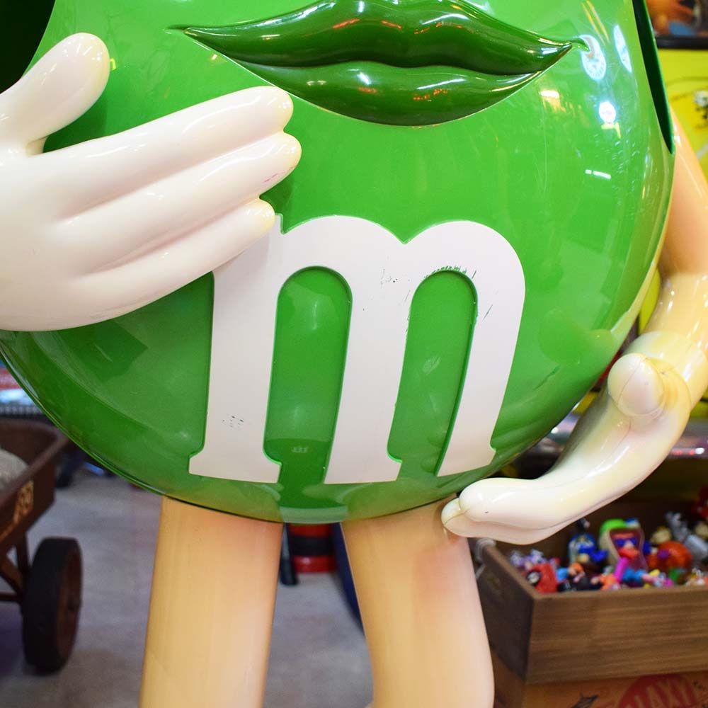 m&m's エムアンドエムズ ディスプレイ [グリーン] / キャスター付き