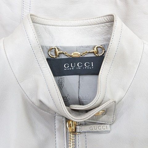 グッチ GUCCI ジャケット ライダース レザージャケット シングル