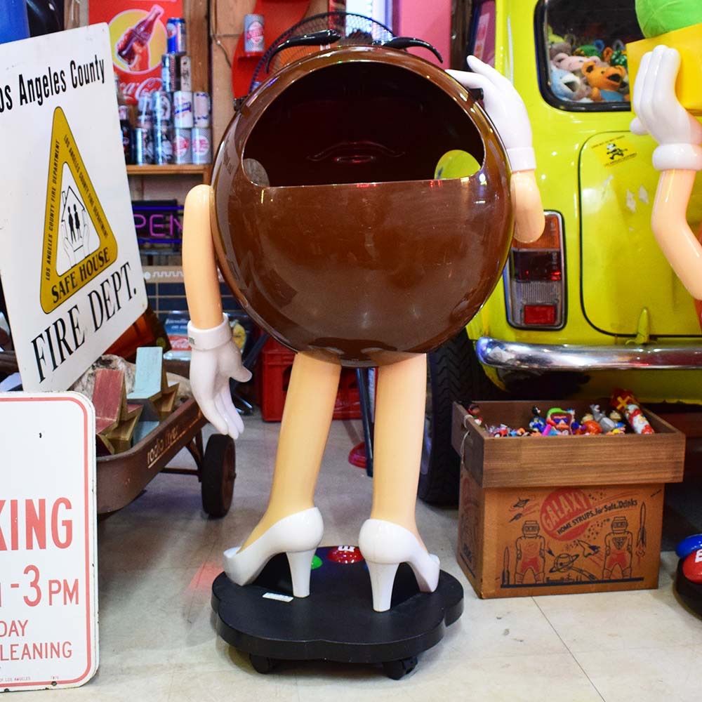 m&m's エムアンドエムズ ディスプレイ [ブラウン] / キャスター付き