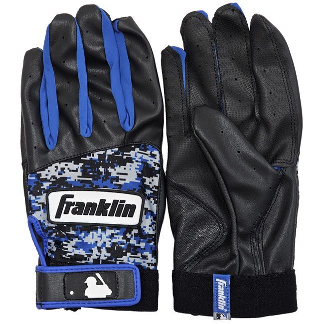 グレー×BK×ロイヤル(21059)/「両手用セット」FRANKLIN(フランクリン) DIGITEK デジテック デジタル迷彩柄 バッティンググローブ アダルト 大人用(751599967)【メール便発送】