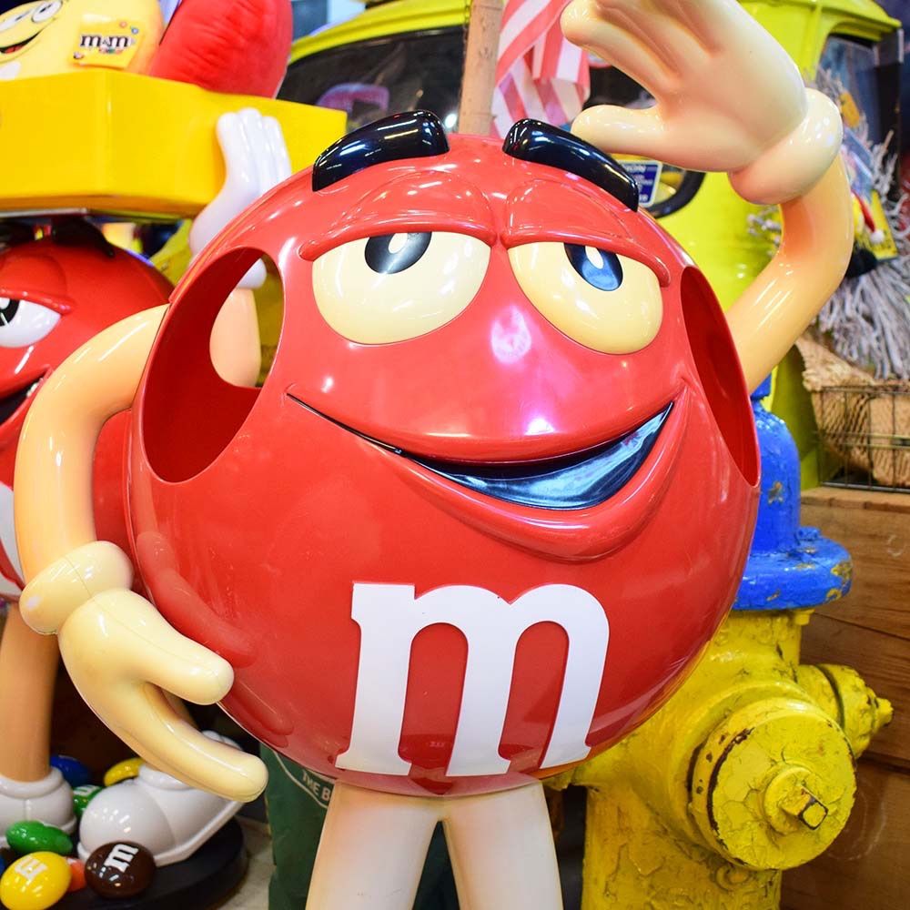 m&m's エムアンドエムズ ディスプレイ [レッド] キャスター付き