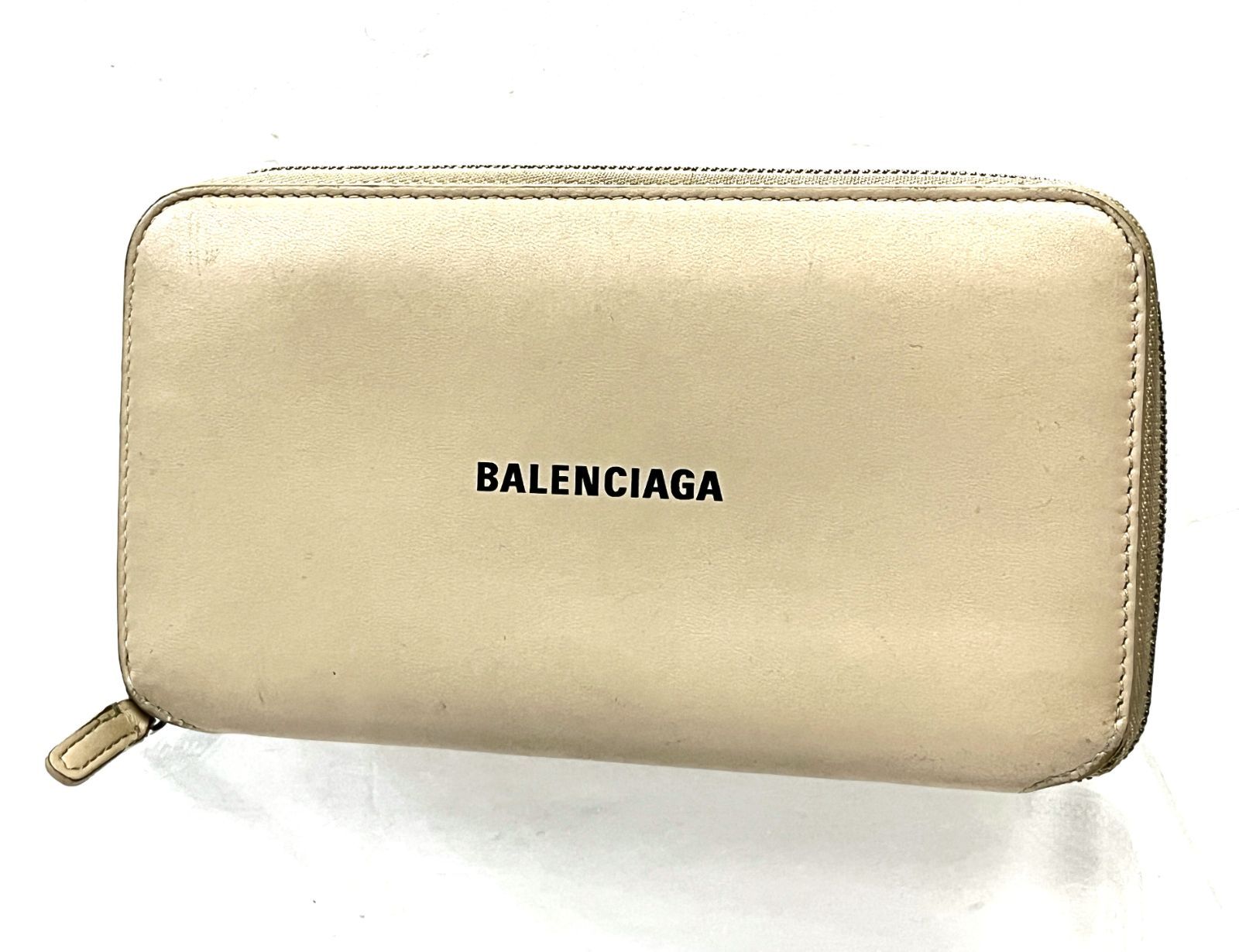 BALENCIAGA｜バレンシアガ ロゴ ラウンドファスナー ロング ウォレット 