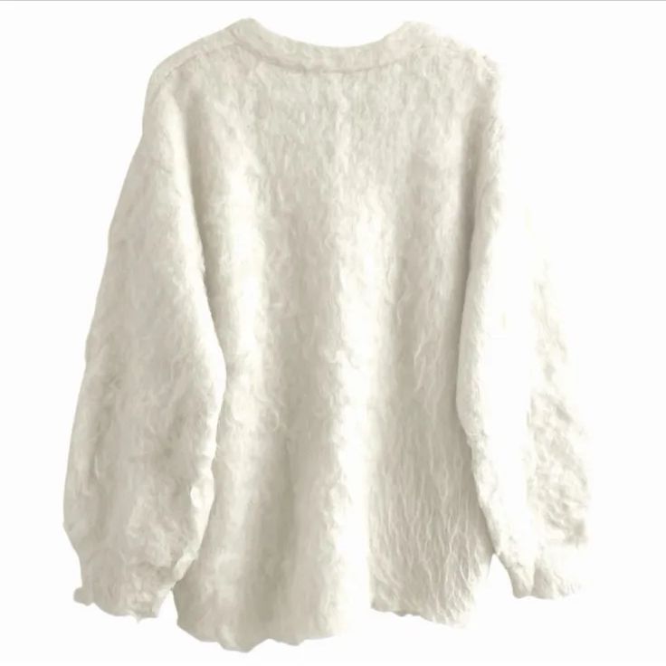 Eaphi SHAGGY KNIT CARDIGAN ivory 新品タグ付き eaphi_official 初のジップカーディガン。 糸の柔らかさや編み地