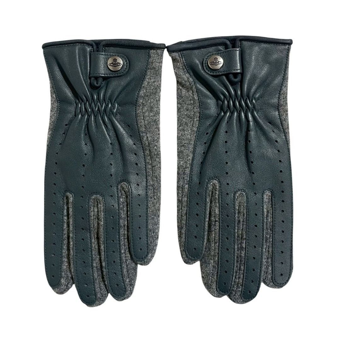 Vivienne Westwood レザー&ニット手袋　新品タグ付き タグ付き・未使用品】 ヴィヴィアン ウエストウッド レザー ニット