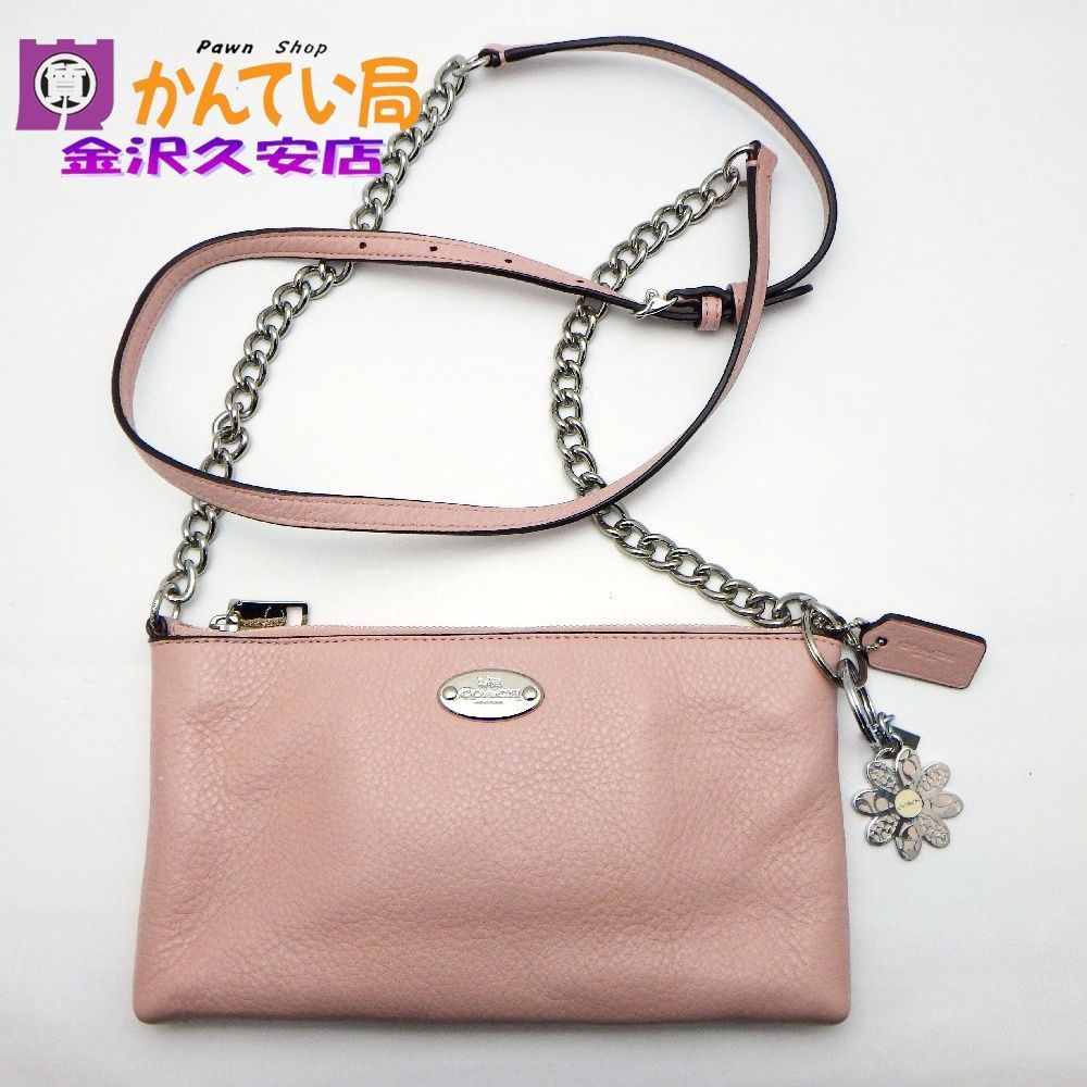 COACH コーチ F52709 クイン クロスボディ ペブルレザー チェーン 