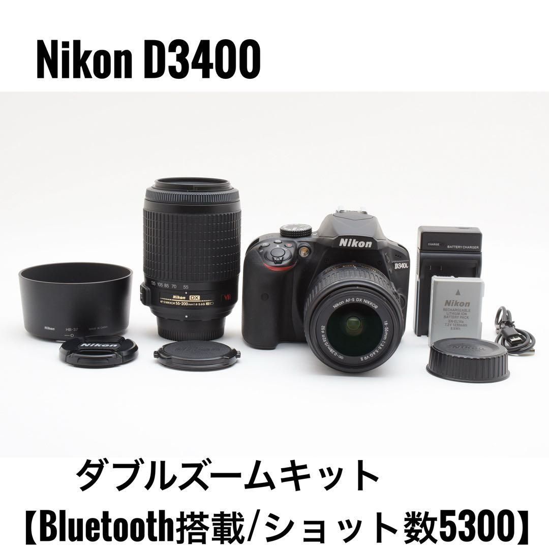 美品】 ニコン Nikon D3400 ダブルズームセット一眼レフカメラ - メルカリ