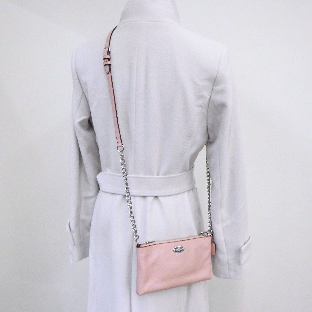 COACH コーチ F52709 クイン クロスボディ ペブルレザー チェーン 