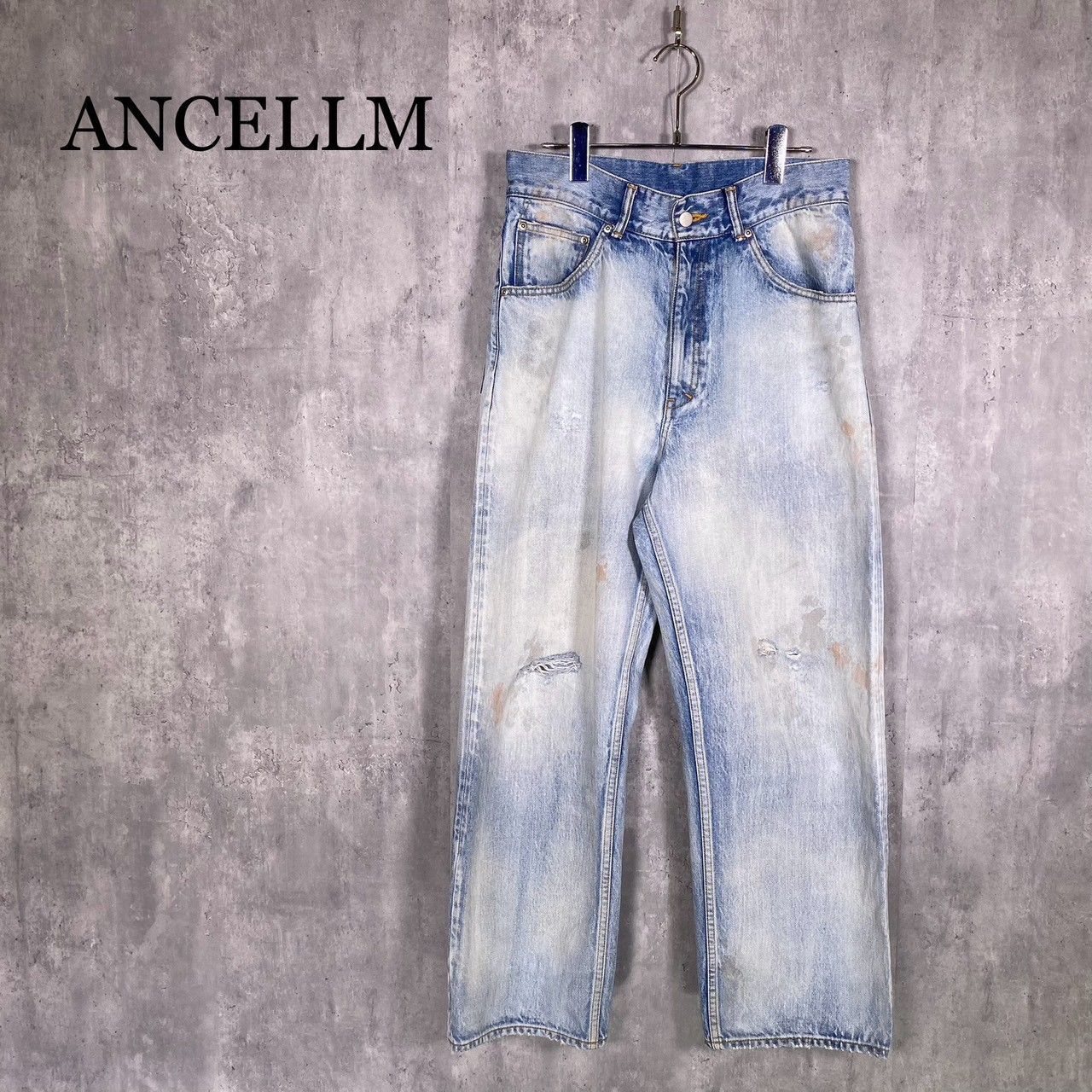 『ANCELLM』アンセルム (1) セルビッチテーパード5Pデニムパンツ