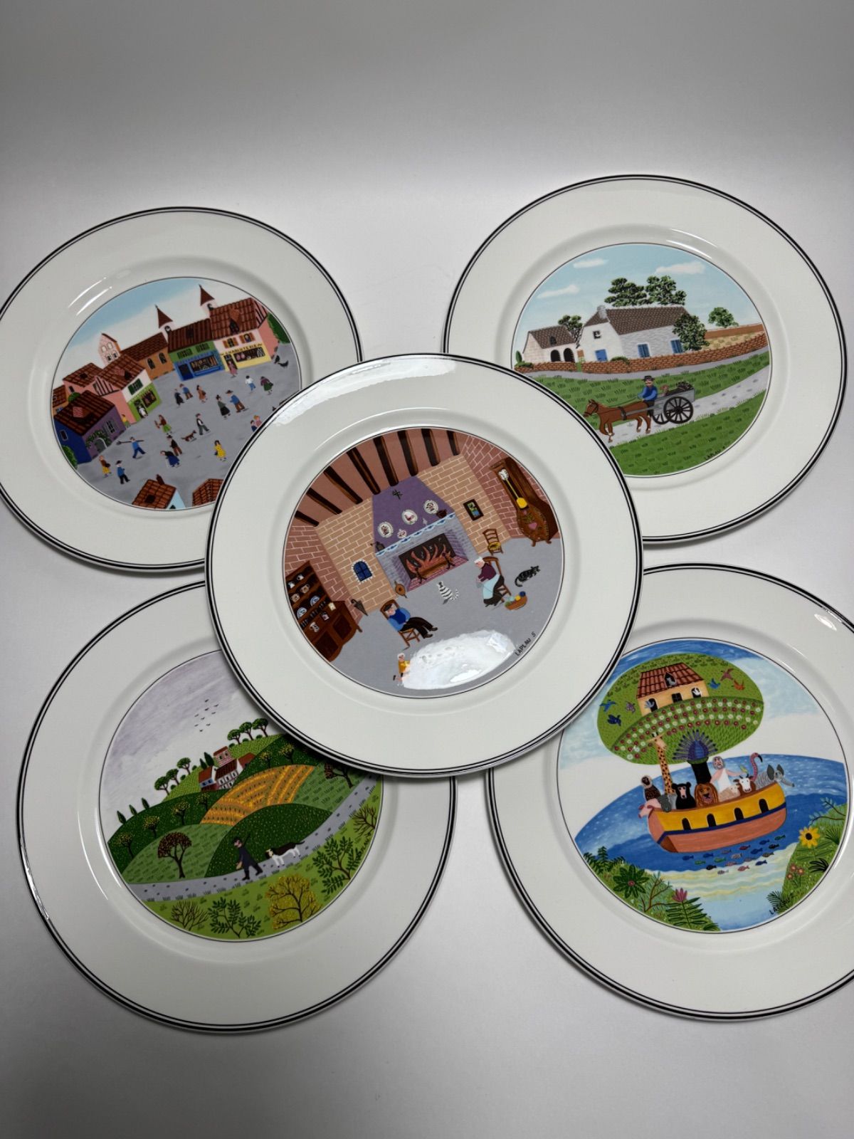 Villeroy &Boch ビレロイ&ボッホ 「ナイーフ」27㎝プレート 5枚セット