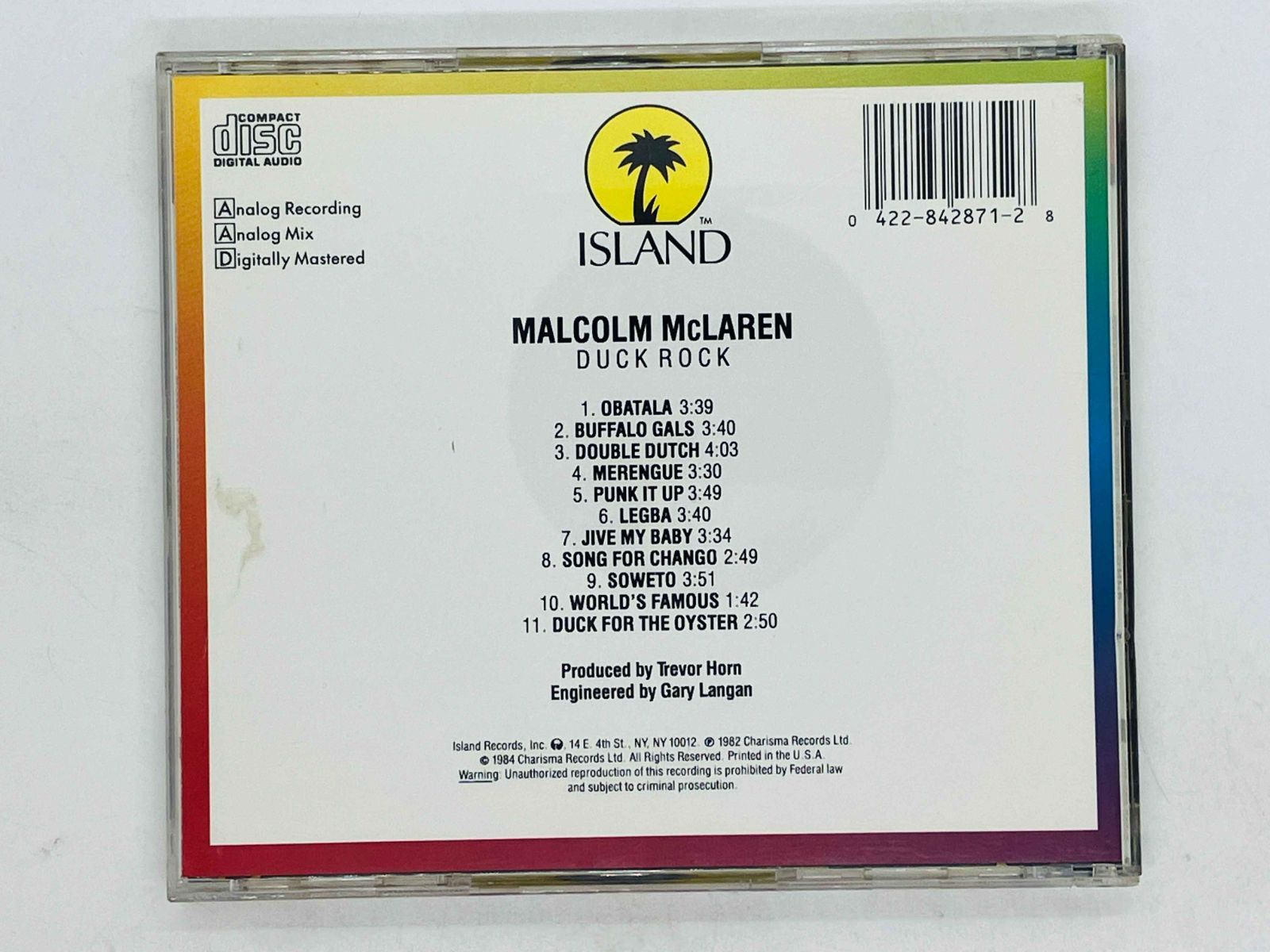 CD マルコム・マクラーレン / ダック・ロック / MALCOLM MCLAREN