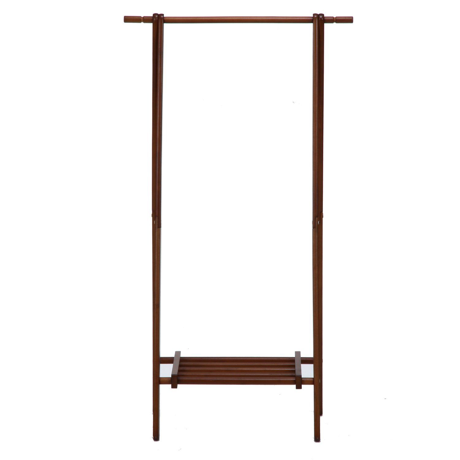 数量限定】スリム 木製 ハンガーラック 幅80×奥行45×高さ147.8cm