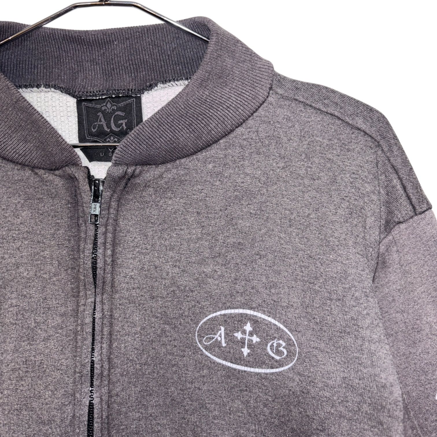 90s USA製 A＆G CAMBER ZIP SWEAT M チャコール フェードブラック