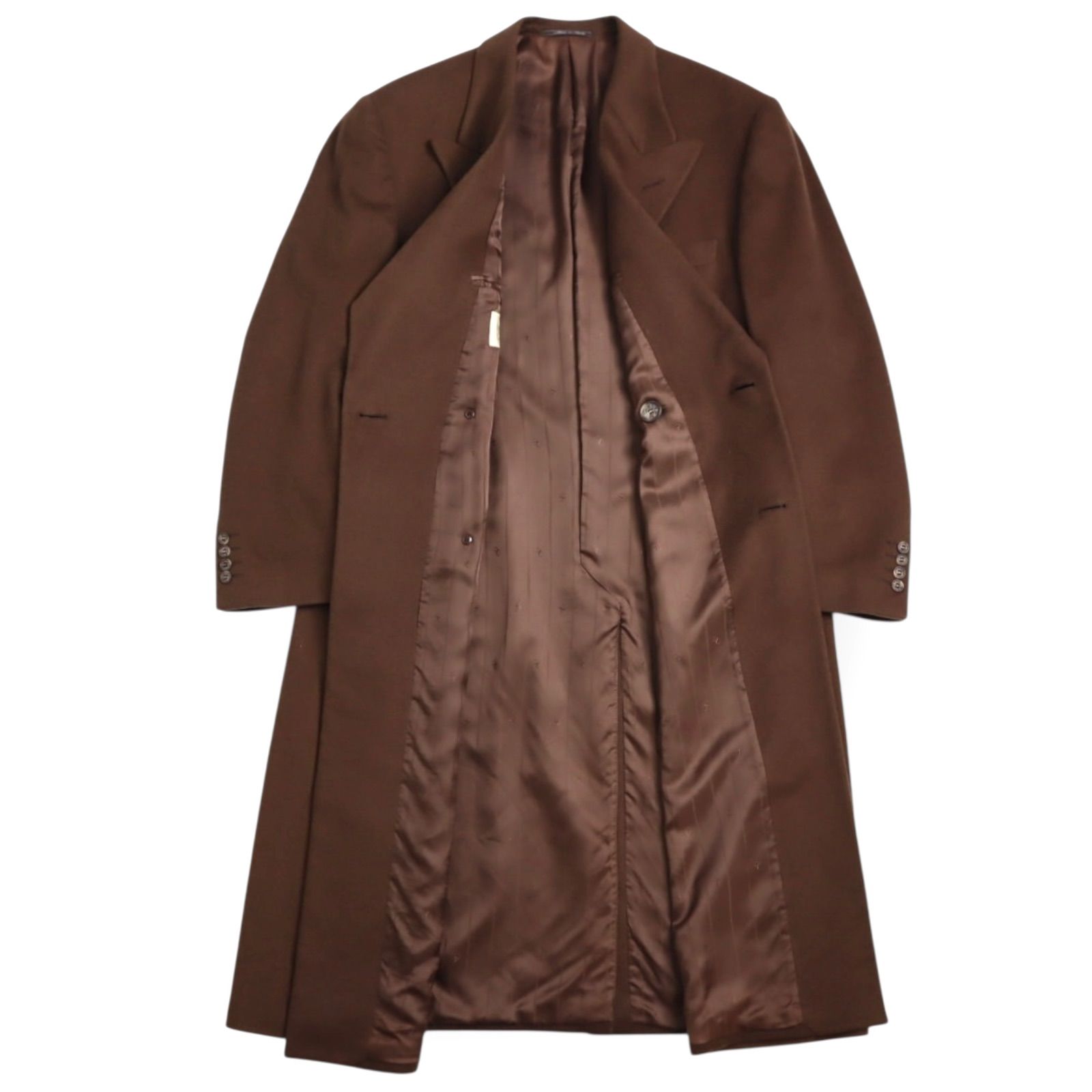 VALENTINO ブラウン チェスターコート Vintage 80s 90s archive VALENTINO GARVANI pure cashmer double